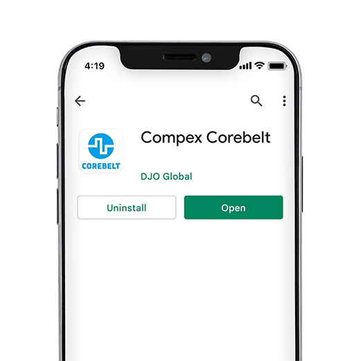 compex corebelt download app
