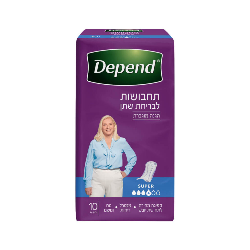 תחבושות לבריחת שתן סופר