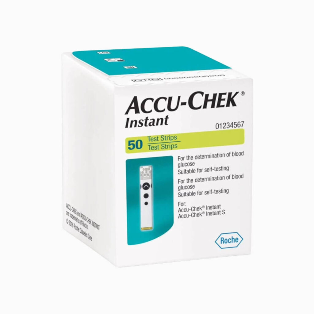 Accu-Chek Instant - מקלוני בדיקה, תמונה של קופסה חיצונית