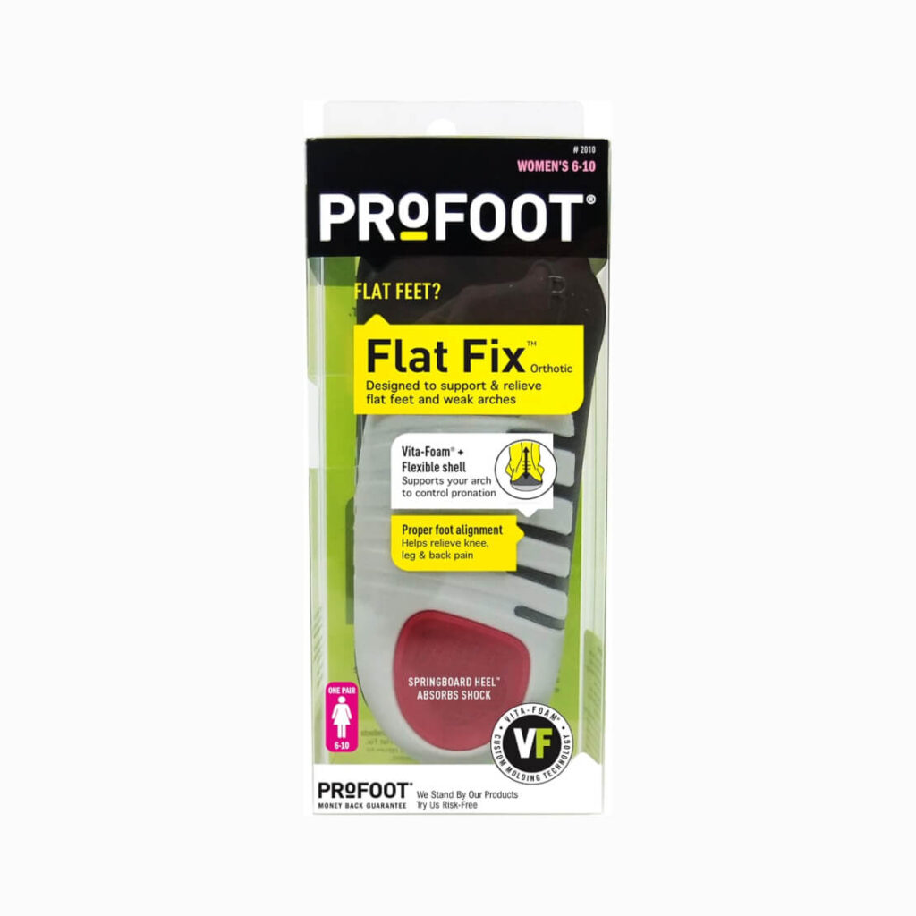 מדרס כף רגל שטוחה לנשים | PROFOOT Flat Fix - אריזה קדמית