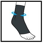Compex Activ'® Ankle+ Size guide